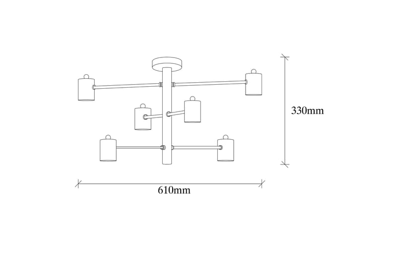 Opviq Hexa Taklampa - Svart - Products - Belysning - Lampor & belysning inomhus - Taklampa & takbelysning - Takplafond