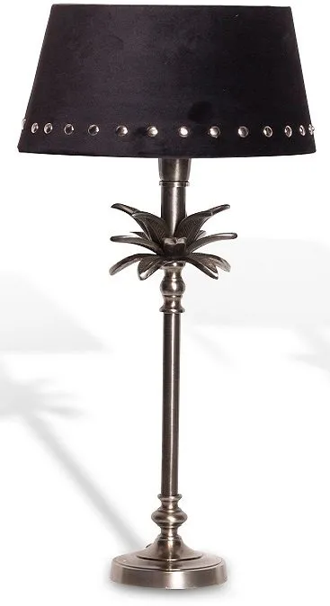 Bordslampa Palmblad 39 cm, Old Silver