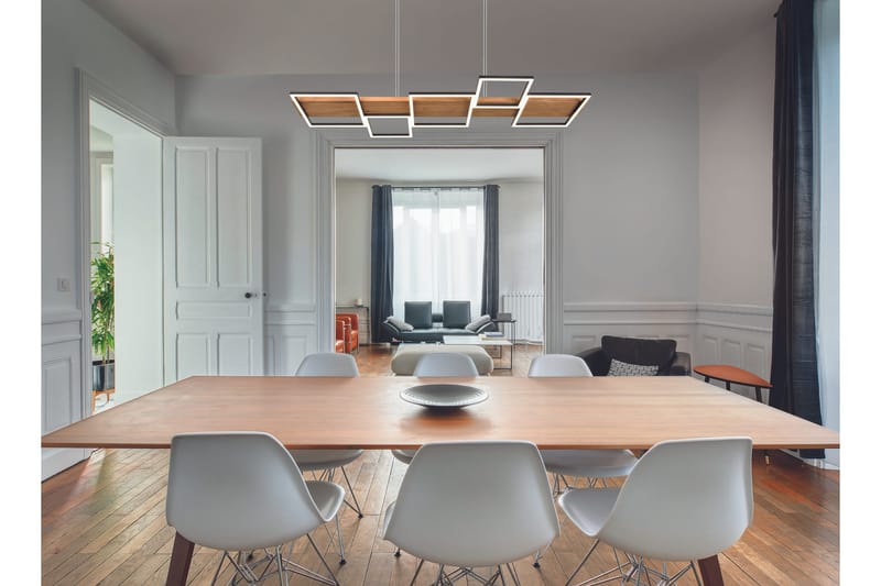 Harper LED Taklampa mattsvart/ trä - Trä - Products - Belysning - Lampor & belysning inomhus - Taklampa & takbelysning - Kökslampa & taklampa kök