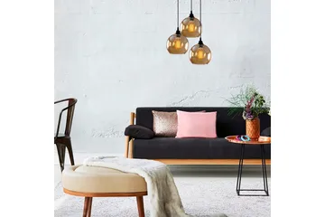 Taklampa Elanorstead Tre Rany / Svart - Guld/Svart - Products - Belysning - Lampor & belysning inomhus - Taklampa & takbelysning - Pendellampa & hänglampa