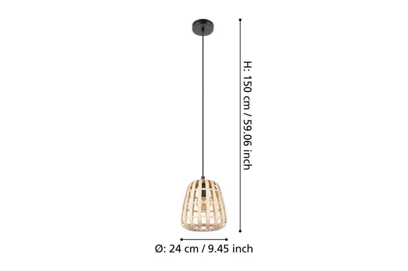 Takpendel Eglo Montezuelo Trä 24 cm - 24 cm - Products - Belysning - Lampor & belysning inomhus - Taklampa & takbelysning - Pendellampa & hänglampa
