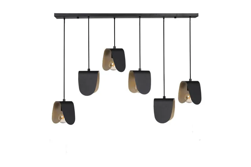 Takpendel Eglo Serenara Svart/Guld med 6 Lampor