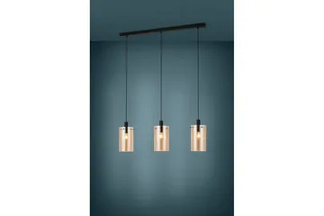 Takpendel Eglo Polverara Svart/Amber 3 Lampor - 3 Lampor - Products - Belysning - Lampor & belysning inomhus - Taklampa & takbelysning - Pendellampa & hänglampa