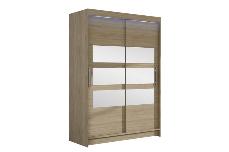 Estella Garderob med Spegel 120x200 cm, Beige