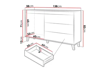 Amshyttan Byrå - Antracit - Products - Förvaring - Förvaringsmöbler - Byrå
