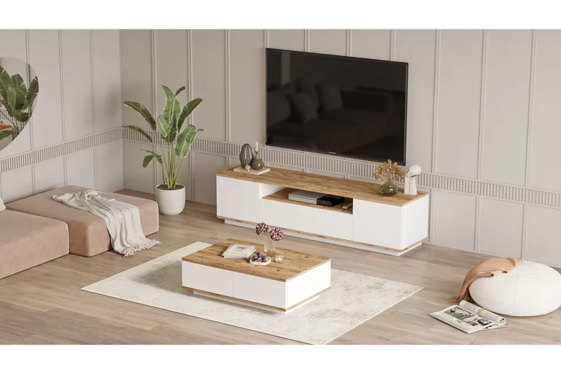 Anari Möbelset För Vardagsrum - Vit - Products - Förvaring - Förvaringsmöbler - Möbelset för vardagsrum