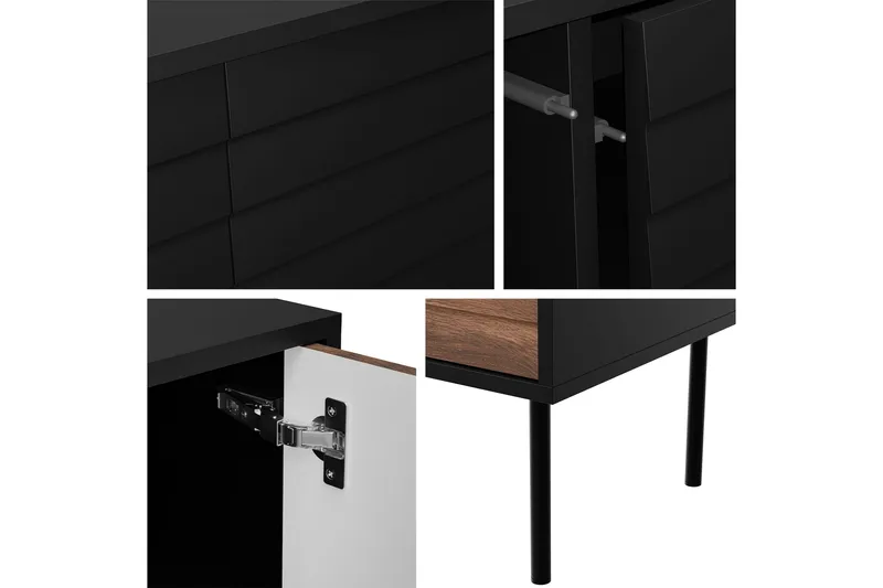 Belonger Byrå 120 cm - Svart - Products - Förvaring - Förvaringsmöbler - Byrå