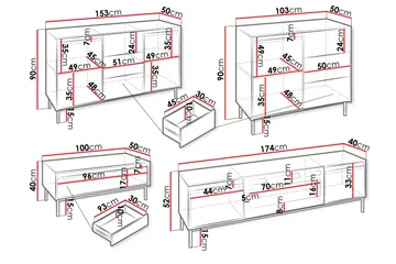 Bjurholm Möbelset För Vardagsrum - Beige - Products - Förvaring - Förvaringsmöbler - Möbelset för vardagsrum