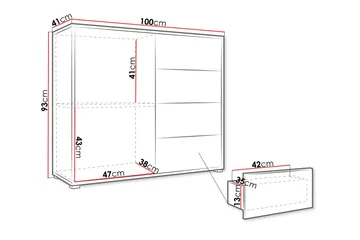 Agawal Byrå 100 cm - Beige - Products - Förvaring - Förvaringsmöbler - Byrå - Hallbyrå