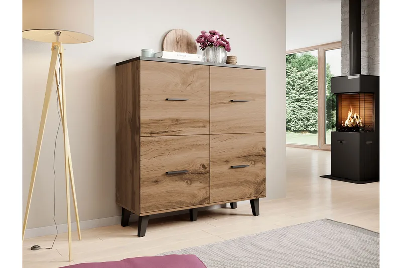 Kardos Byrå 45x110 cm - Natur/Svart - Products - Förvaring - Förvaringsmöbler - Byrå - Hallbyrå