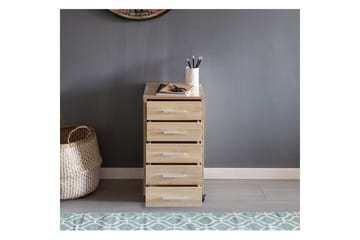 Rullkontejner Wohnling 5 lådor med hjul, folierad spånskiva, modern stil Sonoma - Sonoma - Products - Förvaring - Förvaringsmöbler - Byrå - Hurts