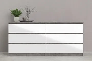 Salomns Byrå 50x154 cm - Vit|Grå - Products - Förvaring - Förvaringsmöbler - Byrå - Hallbyrå