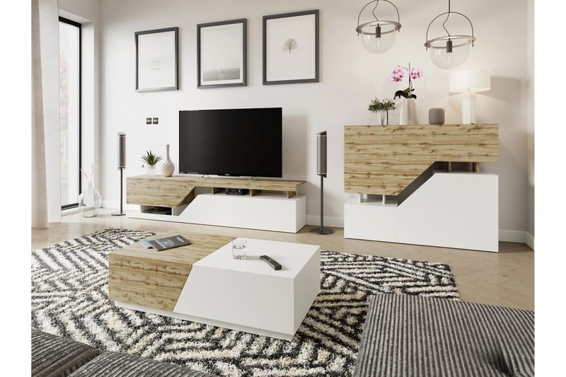 Ceelias Möbelset För Vardagsrum - Vit - Products - Förvaring - Förvaringsmöbler - Möbelset för vardagsrum