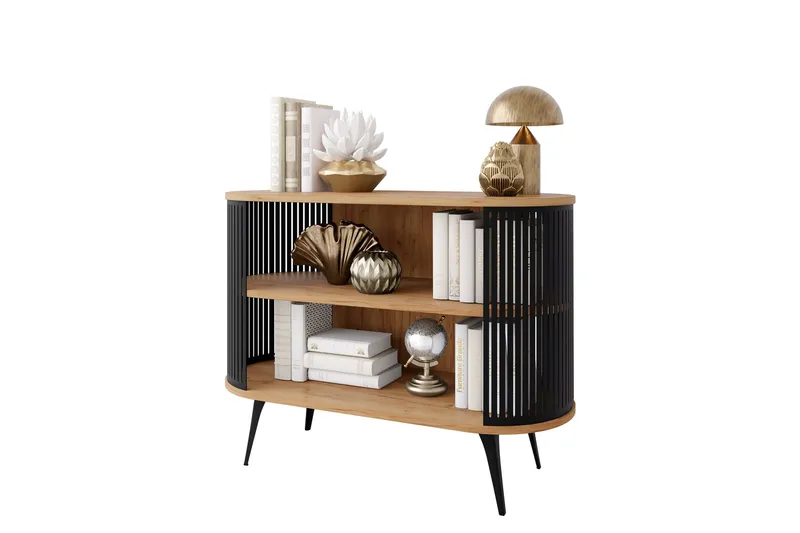 Galia Skänk 120x40 cm, Svart/Brun