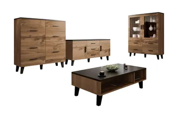 Kardos Vardagsrumsset - Natur/Svart - Products - Förvaring - Förvaringsmöbler - Möbelset för vardagsrum