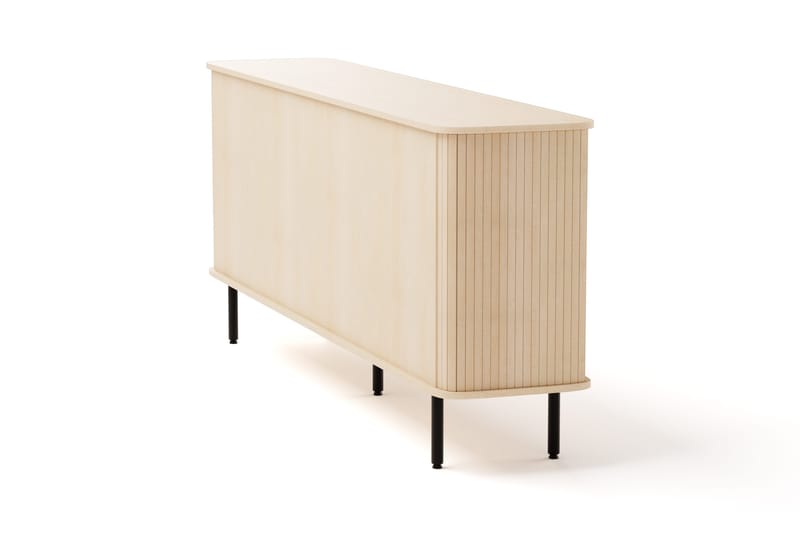 Kopparbo Ribbad Sideboard med Förvaring - Vitlaserad / Ljus Ek / Trä - Products - Förvaring - Förvaringsmöbler - Sideboard & skänk