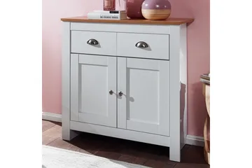 Sideboard Wohnling Melaminbelagd spånskiva tvåfärgad optik ek/vit 2 dörrar 2 lådor modern - Products - Förvaring - Förvaringsmöbler - Sideboard & skänk