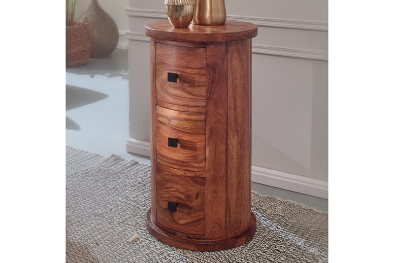 Willowdale Sideboard 35 cm 3 Lådor Runt - Brun - Products - Förvaring - Förvaringsmöbler - Sideboard & skänk