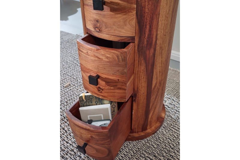 Willowdale Sideboard 35 cm 4 Lådor Runt - Brun - Products - Förvaring - Förvaringsmöbler - Sideboard & skänk