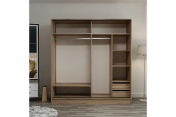 Fruitland Garderob med Spegel - Brun - Products - Förvaring - Garderober & garderobssystem