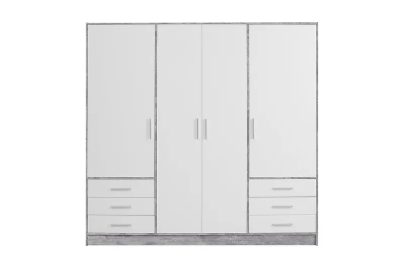 Ashgate Garderob 207 cm, Grå/Vit