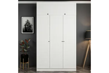 Fruitland Garderob 135x190 cm - Vit - Products - Förvaring - Garderober & garderobssystem - Garderobsskåp