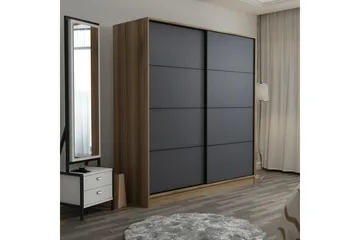 Fruitland Garderob 180 cm - Grå/Ek - Products - Förvaring - Garderober & garderobssystem - Garderobsskåp