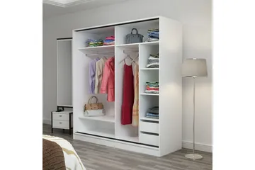 Fruitland Garderob 180 cm - Vit - Products - Förvaring - Garderober & garderobssystem - Garderobsskåp