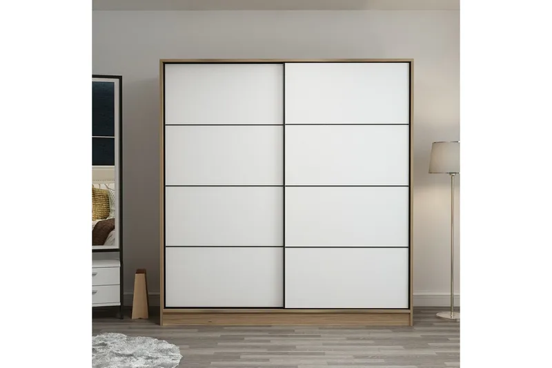 Fruitland Garderob 180 cm, Vit/ek