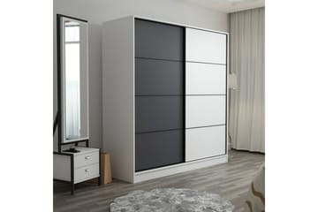 Fruitland Garderob 220 cm - Grå/Vit - Products - Förvaring - Garderober & garderobssystem - Garderobsskåp