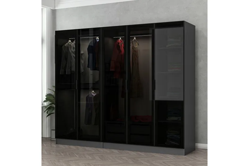 Fruitland Garderob 225 cm, Antracit