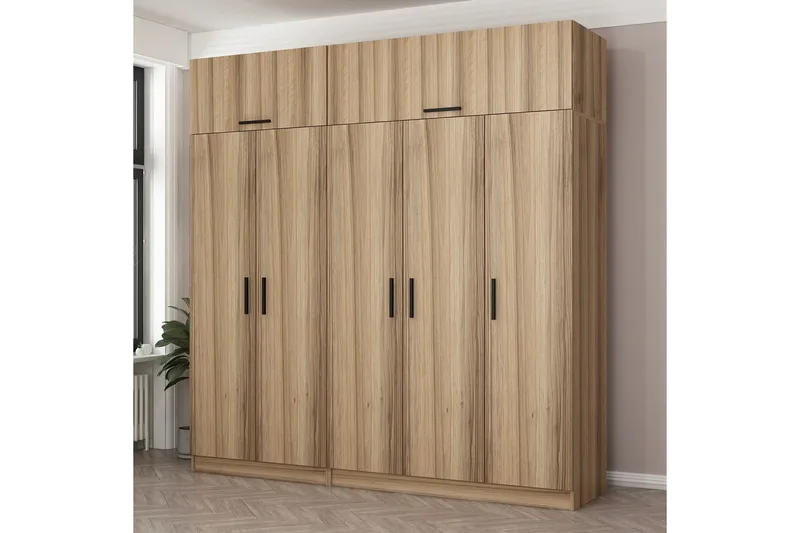 Fruitland Garderob 225 cm, Brun