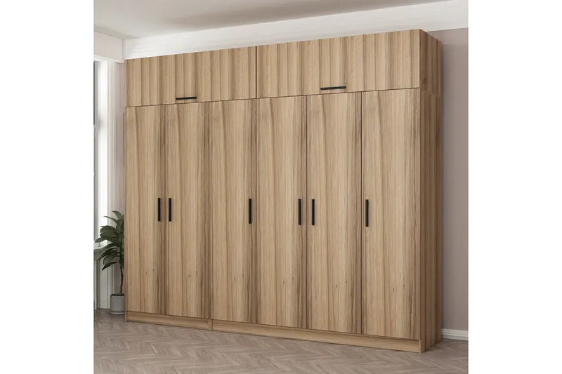 Fruitland Garderob 270 cm, Brun