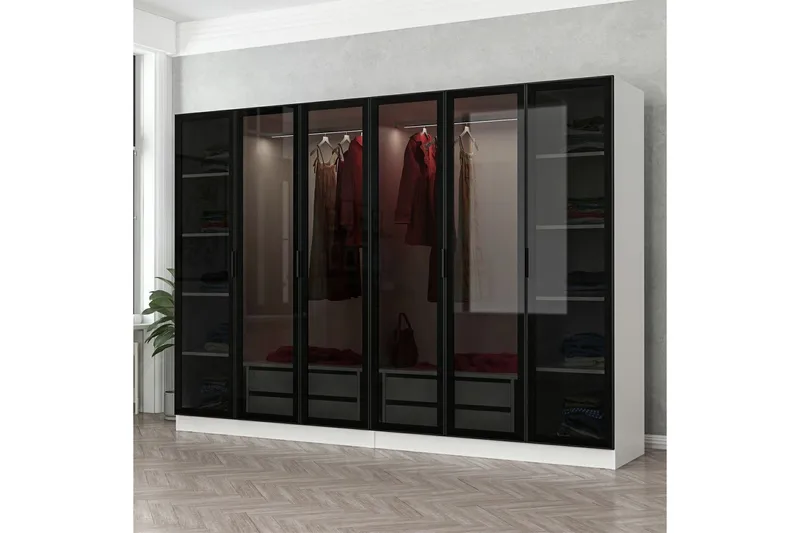 Fruitland Garderob 270 cm, Vit