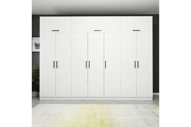 Fruitland Garderob 315x255 cm - Vit - Products - Förvaring - Garderober & garderobssystem - Garderobsskåp