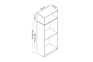 Fruitland Garderob 90 cm - Antracit - Products - Förvaring - Garderober & garderobssystem - Garderobsskåp