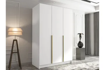 Herrljunga Garderob 150 cm - Vit/Guld - Products - Förvaring - Garderober & garderobssystem - Garderobsskåp