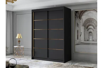 Lungos Garderob 120x200 cm - Svart - Products - Förvaring - Garderober & garderobssystem - Garderobsskåp