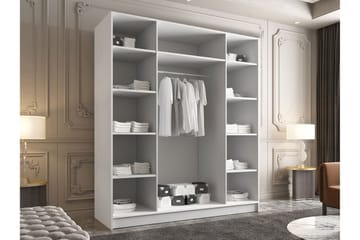 Vadstena Garderob 200 cm - Vit/Svart - Products - Förvaring - Garderober & garderobssystem - Garderobsskåp