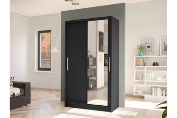 Glenmore Garderob m. Spegel Black - Products - Förvaring - Garderober & garderobssystem