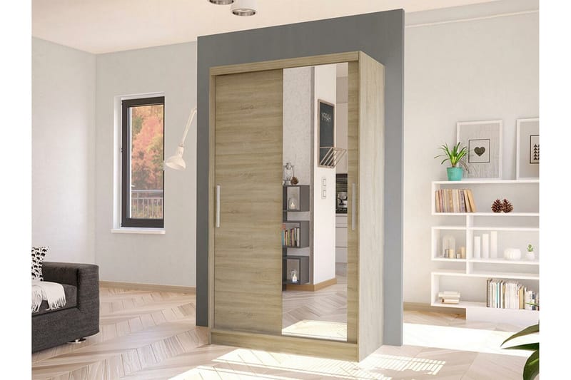 Glenmore Garderob m. Spegel Brown - Products - Förvaring - Garderober & garderobssystem