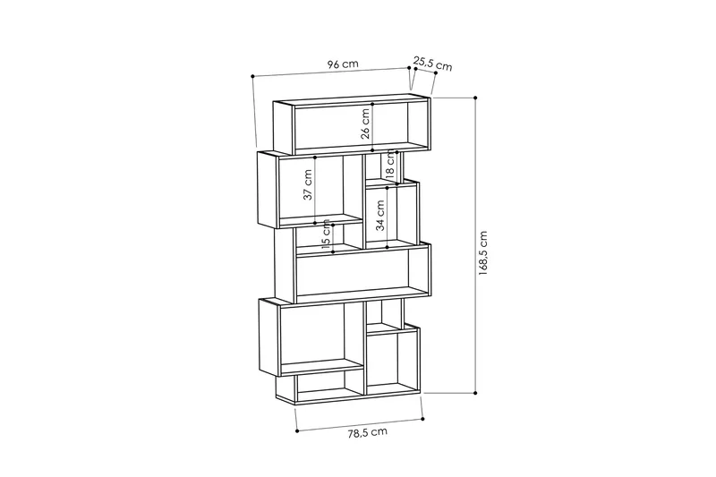 Homitis Bokhylla - Trä - Products - Förvaring - Hylla - Bokhylla