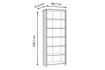 Torelles Bokhylla 42x87 cm - Brun/Grå - Products - Förvaring - Hylla - Bokhylla