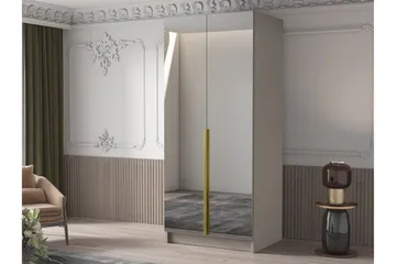 Julissa Garderob med Spegel 100 cm - Kashmir/Guld - Products - Förvaring - Garderober & garderobssystem