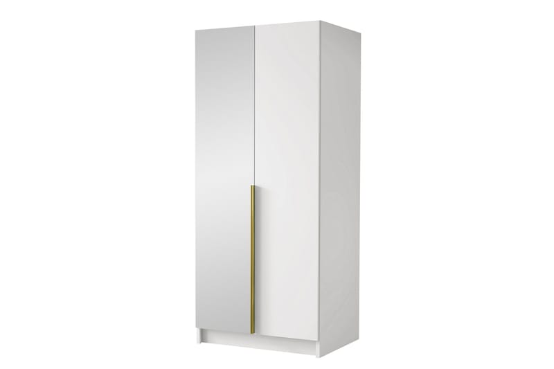 Julissa Garderob med Spegel 100 cm, Vit/Guld