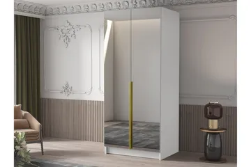 Julissa Garderob med Spegel 100 cm - Vit/Guld - Products - Förvaring - Garderober & garderobssystem