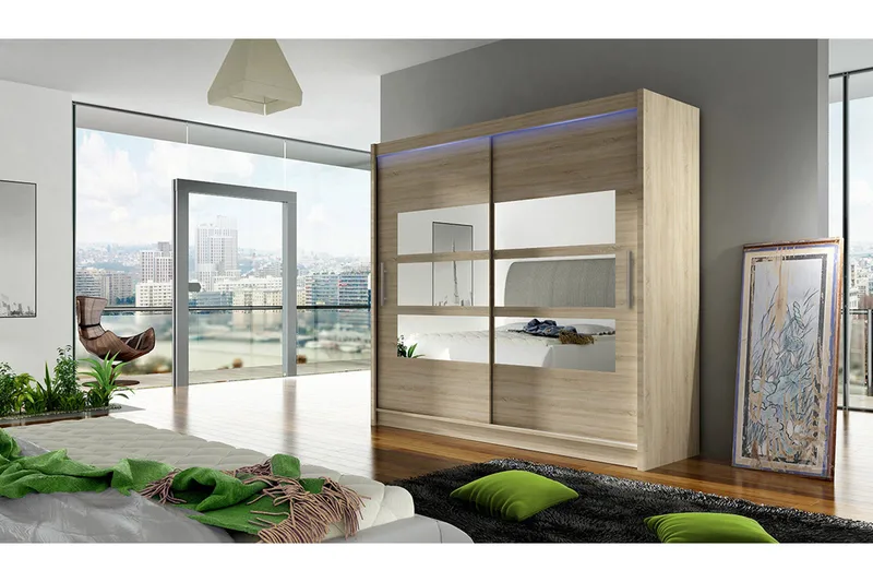 Prag Garderob 180x57x215 cm - Beige - Products - Förvaring - Garderober & garderobssystem