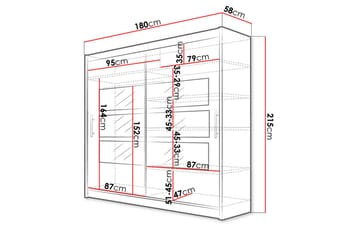 Prag Garderob 180x57x215 cm - Beige - Products - Förvaring - Garderober & garderobssystem