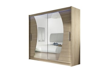 Prag Garderob 180x57x215 cm - Beige|Vit - Products - Förvaring - Garderober & garderobssystem