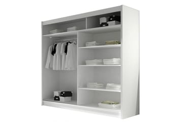 Prag Garderob 180x57x215 cm - Beige|Vit - Products - Förvaring - Garderober & garderobssystem